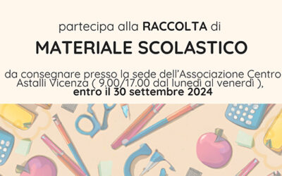 Raccolta di materiale scolastico