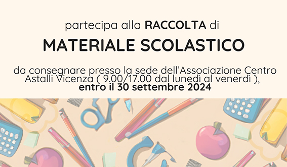 Raccolta di materiale scolastico